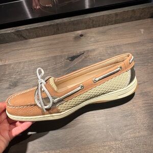 Sperry Tan and Cream Loafers